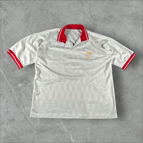 White and Red Men's Shirt - Picture 1 of 7